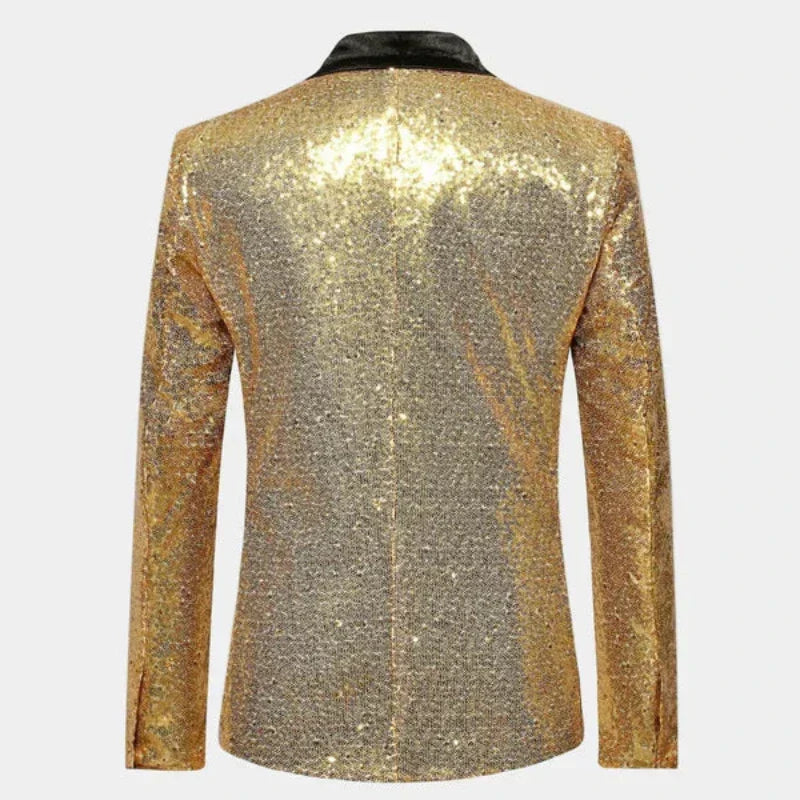 Veste de smoking homme en laine scintillante pour soirées d’automne