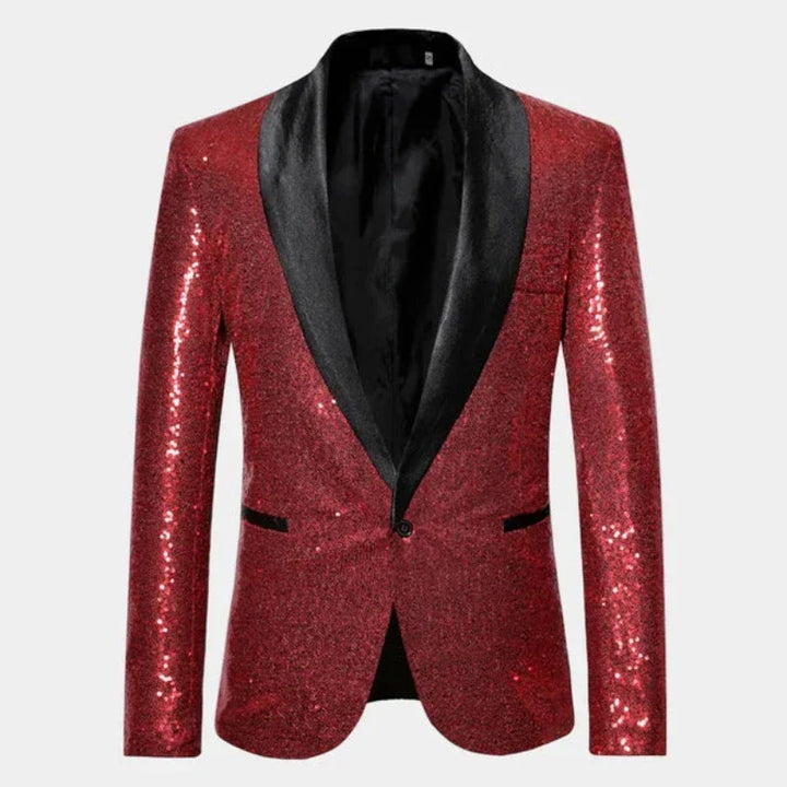Veste de smoking homme en laine scintillante pour soirées d’automne