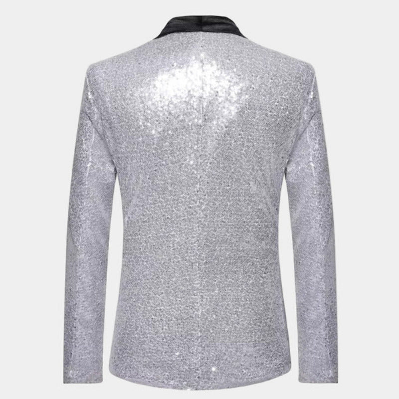 Veste de smoking homme en laine scintillante pour soirées d’automne
