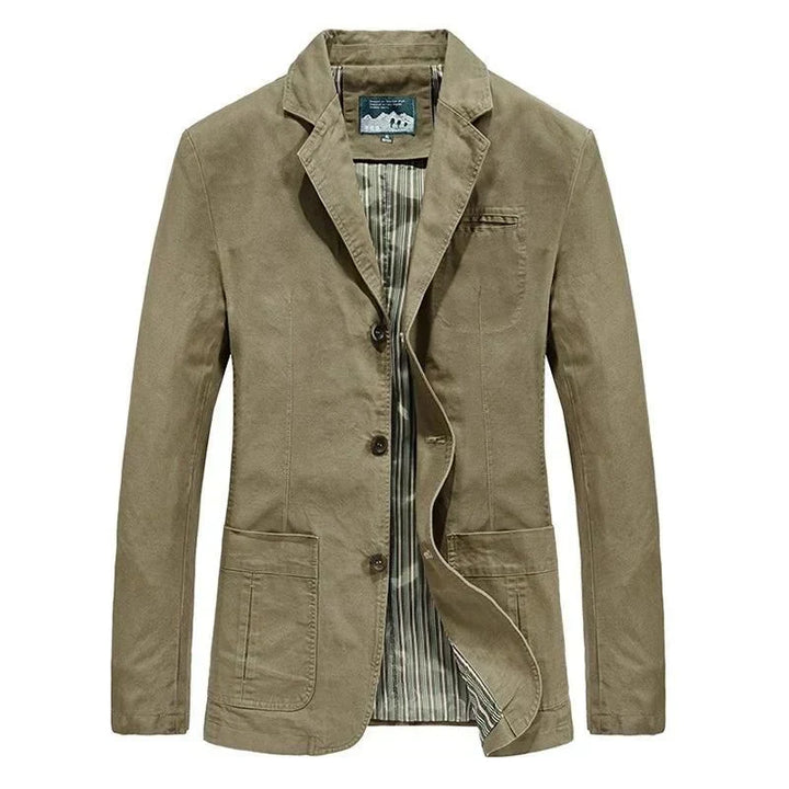 Veste légère en laine pour homme, à boutonnage simple, automnale et habillée