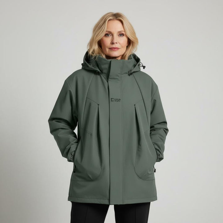 Veste à capuche mi-longue femme légère pour l’été coupe décontractée intemporelle