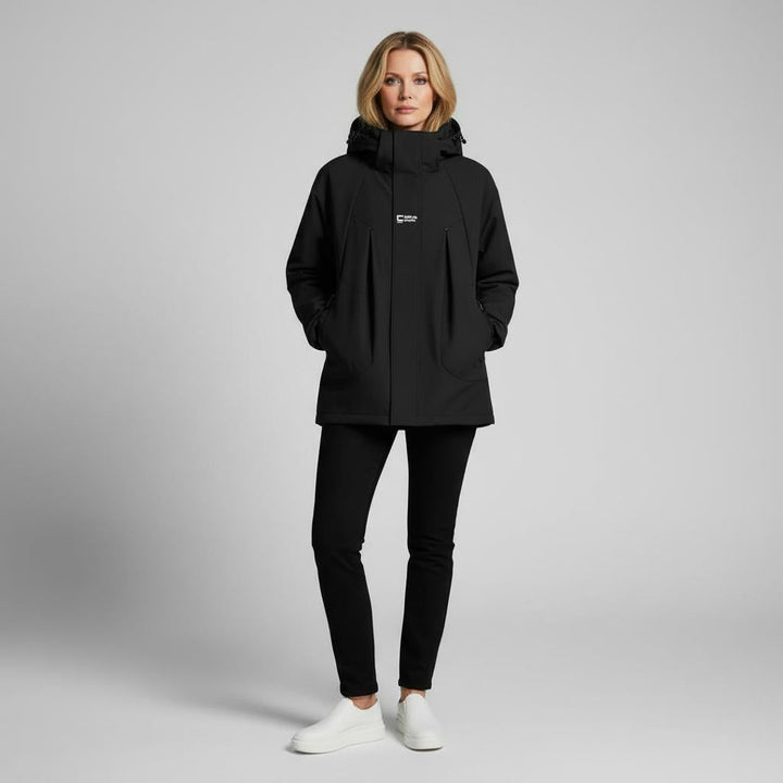 Veste à capuche mi-longue femme légère pour l’été coupe décontractée intemporelle