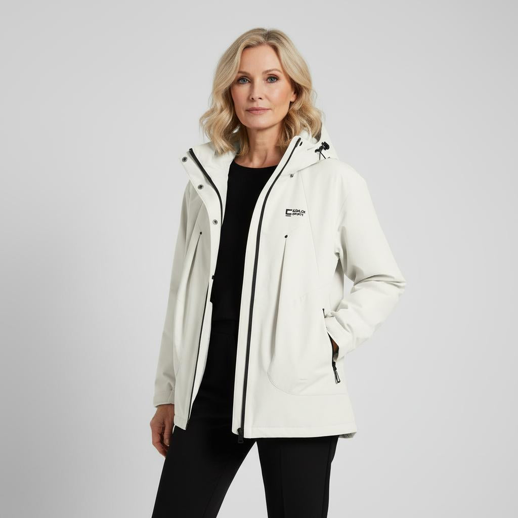 Veste à capuche mi-longue femme légère pour l’été coupe décontractée intemporelle