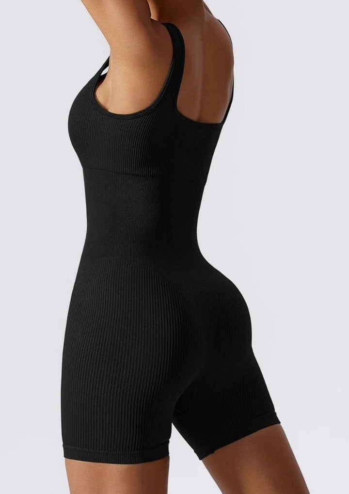 Body modelant pour femme, en coton côtelé, sans coutures, pour l'été, amincissant