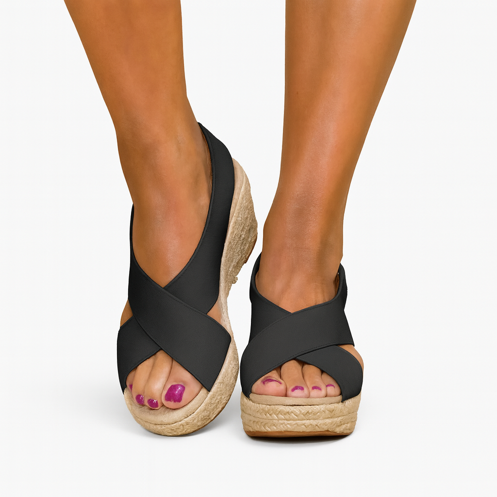 Sandales d'été pour femmes – Sandales orthopédiques en cuir avec semelle confortable