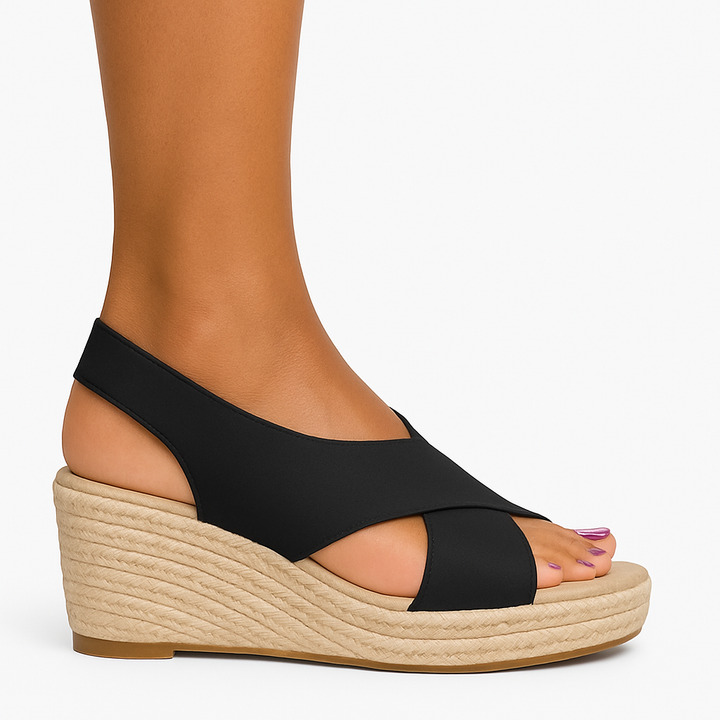 Sandales d'été pour femmes – Sandales orthopédiques en cuir avec semelle confortable