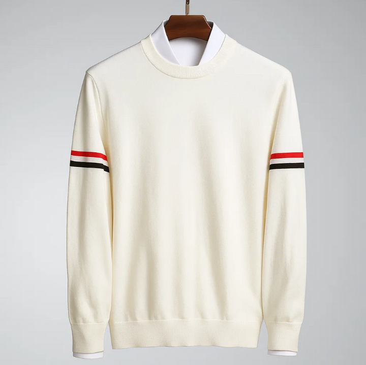 Pull élégant en maille pour homme, style automnal casual et smart casual