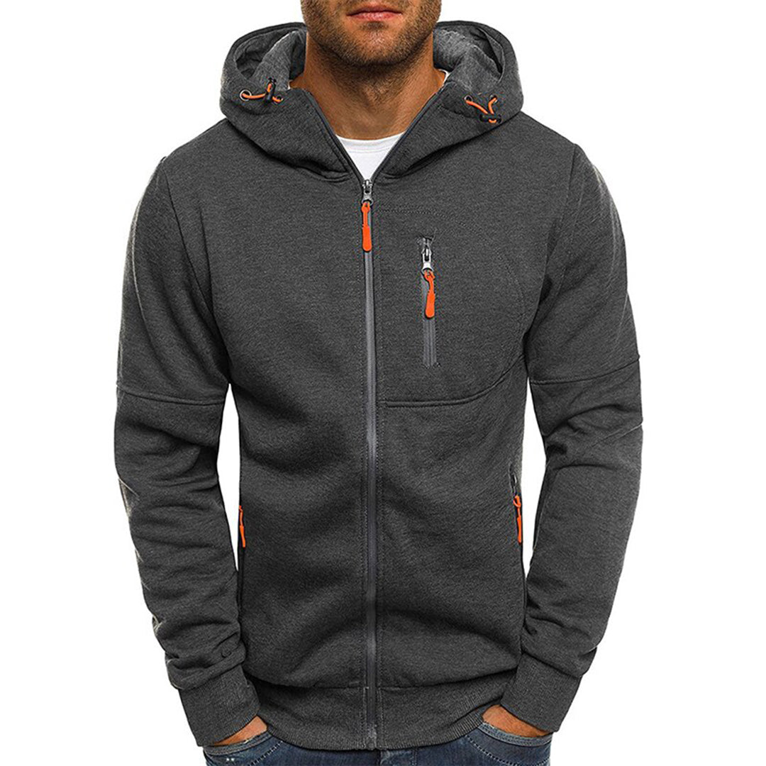 JACKS - Felpa con cappuccio e zip da uomo