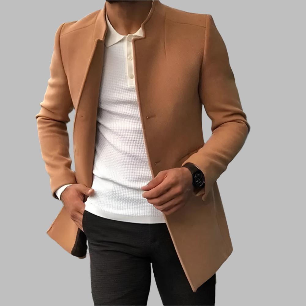 Alain™ - Elegante Cappotto Uomo in Lana