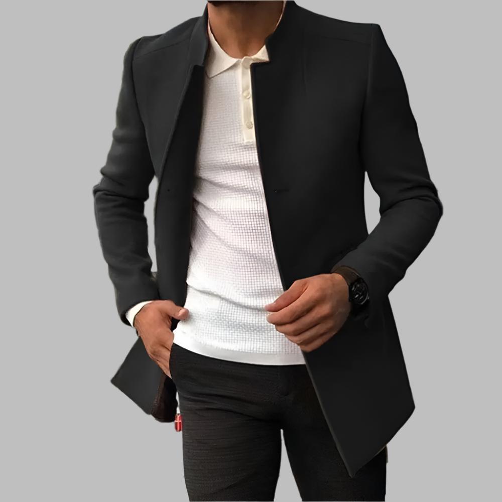 Alain™ - Elegante Cappotto Uomo in Lana