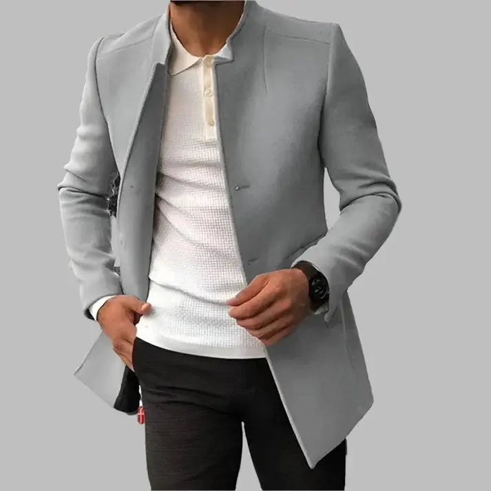 Alain™ - Elegante Cappotto Uomo in Lana
