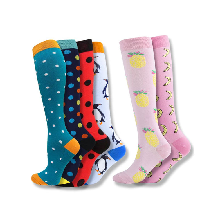 Chaussettes de compression pour jambes fatiguées avec un soutien léger pour femmes