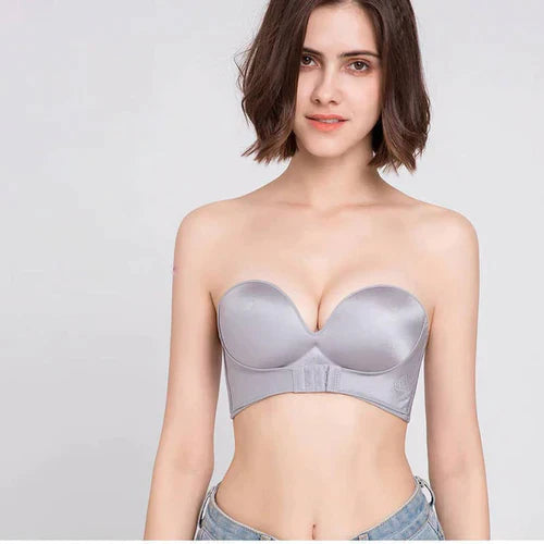 Soutien-gorge autoportant sans couture d'été push-up sans bretelles en coton