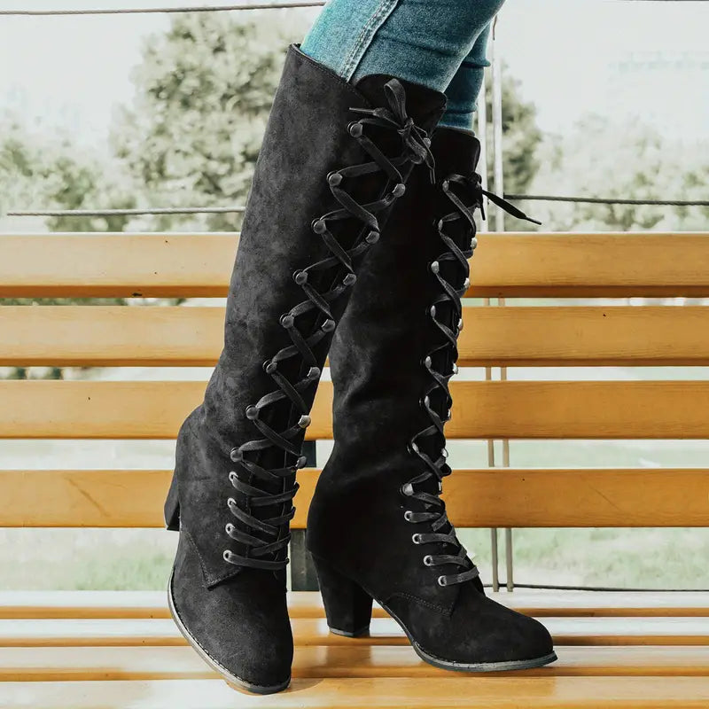 LEONA - Cizme elegante cu toc înalt pentru femei