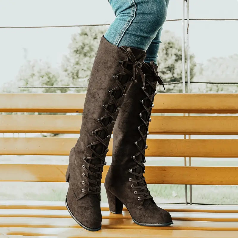 LEONA - Cizme elegante cu toc înalt pentru femei