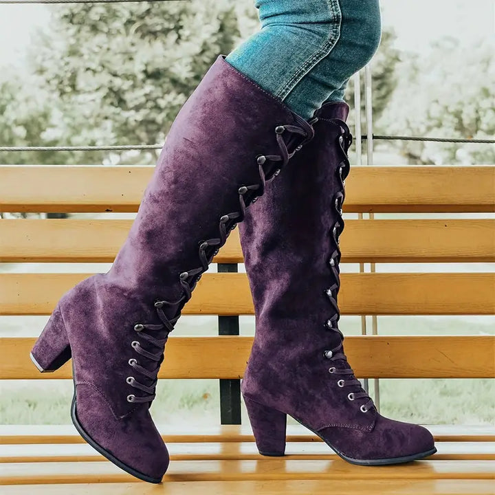 LEONA - Cizme elegante cu toc înalt pentru femei