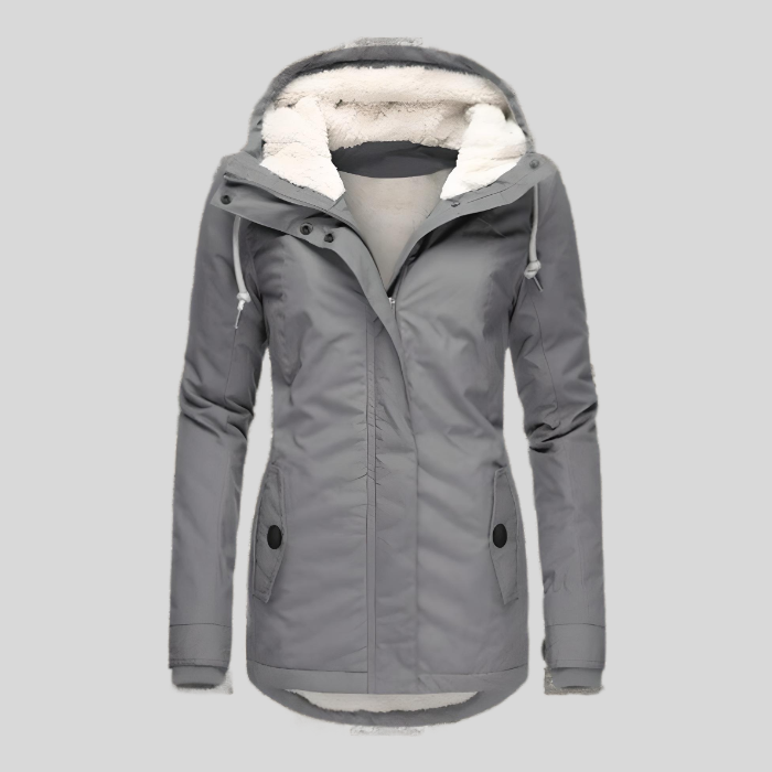 Hélène™ - Cappotto Impermeabile Foderato in Fleece