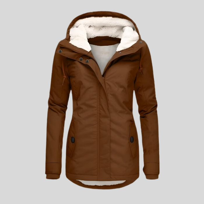Hélène™ - Cappotto Impermeabile Foderato in Fleece