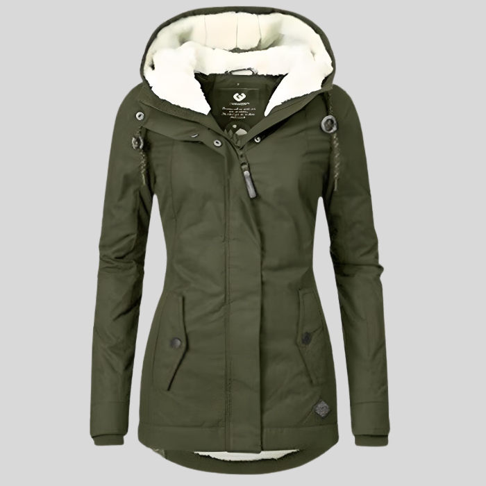 Hélène™ - Cappotto Impermeabile Foderato in Fleece