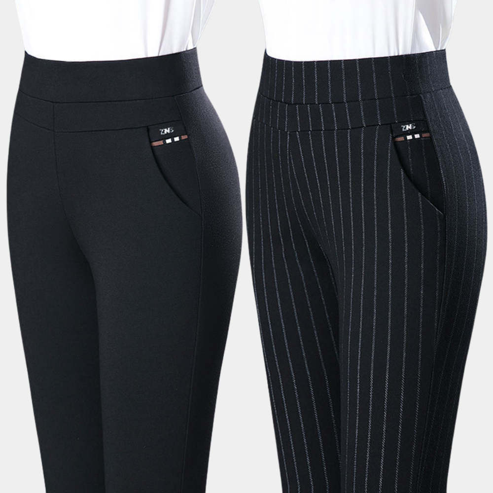 Margot - Pantaloni elastici de lux cu talie înaltă