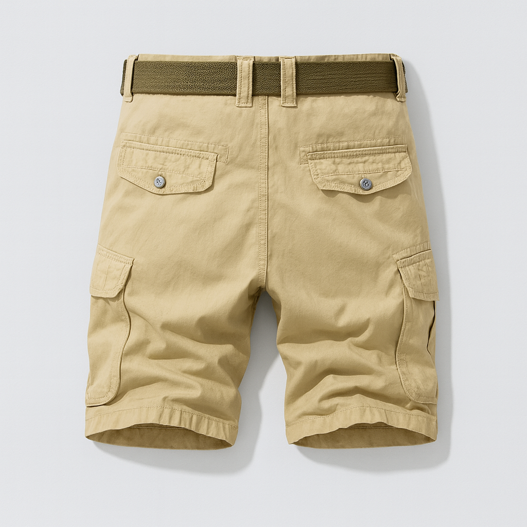 Short cargo d'été pour homme en coton avec coupe décontractée et style utilitaire