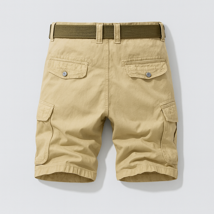 Short cargo d'été pour homme en coton avec coupe décontractée et style utilitaire