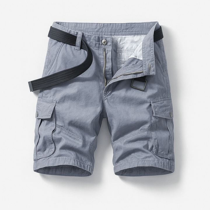 Short cargo d'été pour homme en coton avec coupe décontractée et style utilitaire