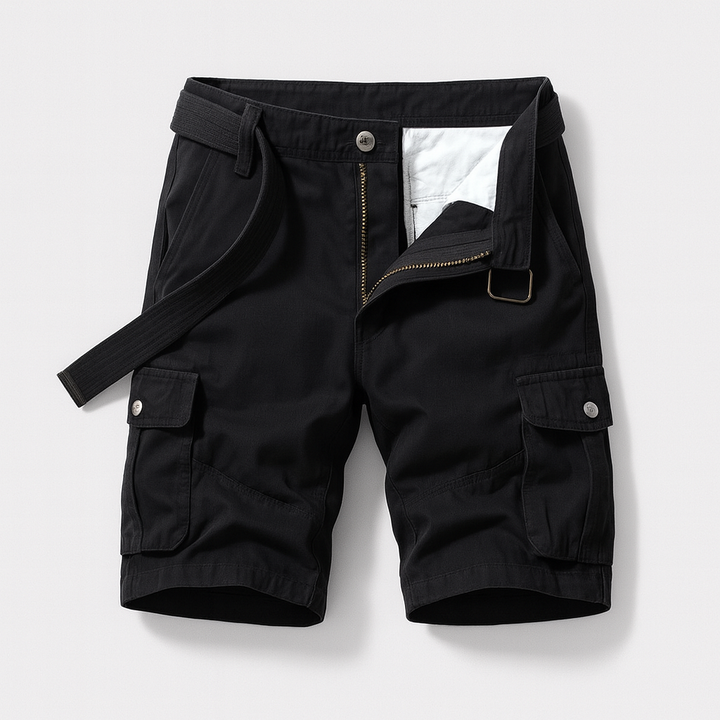 Short cargo d'été pour homme en coton avec coupe décontractée et style utilitaire