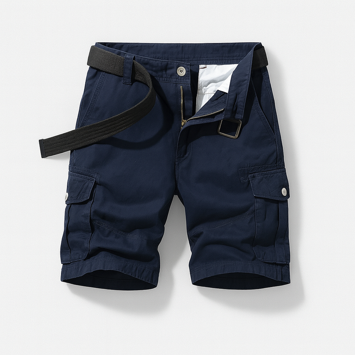 Short cargo d'été pour homme en coton avec coupe décontractée et style utilitaire