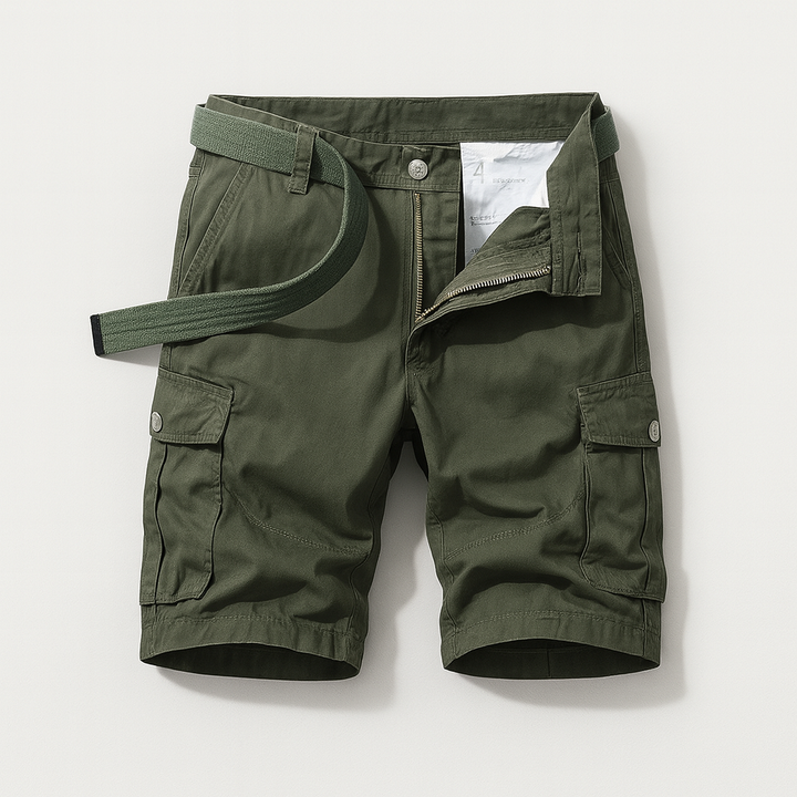 Short cargo d'été pour homme en coton avec coupe décontractée et style utilitaire