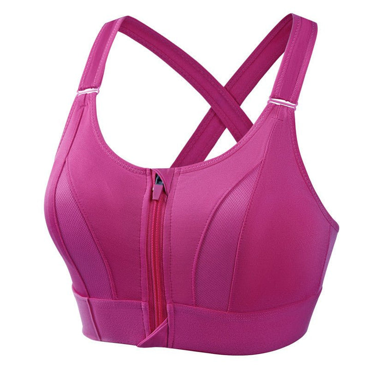Brassière de sport haut maintien été respirante en polyester fitness running yoga