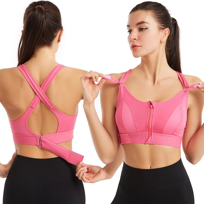 Brassière de sport haut maintien été respirante en polyester fitness running yoga