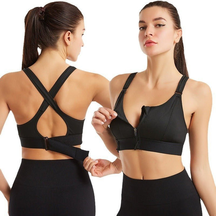 Brassière de sport haut maintien été respirante en polyester fitness running yoga