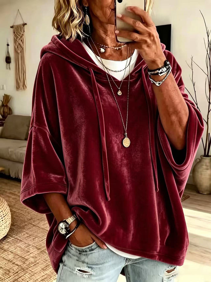 Sweat à capuche oversize pour femme, automne, idéal pour les looks du quotidien et les tenues en couches