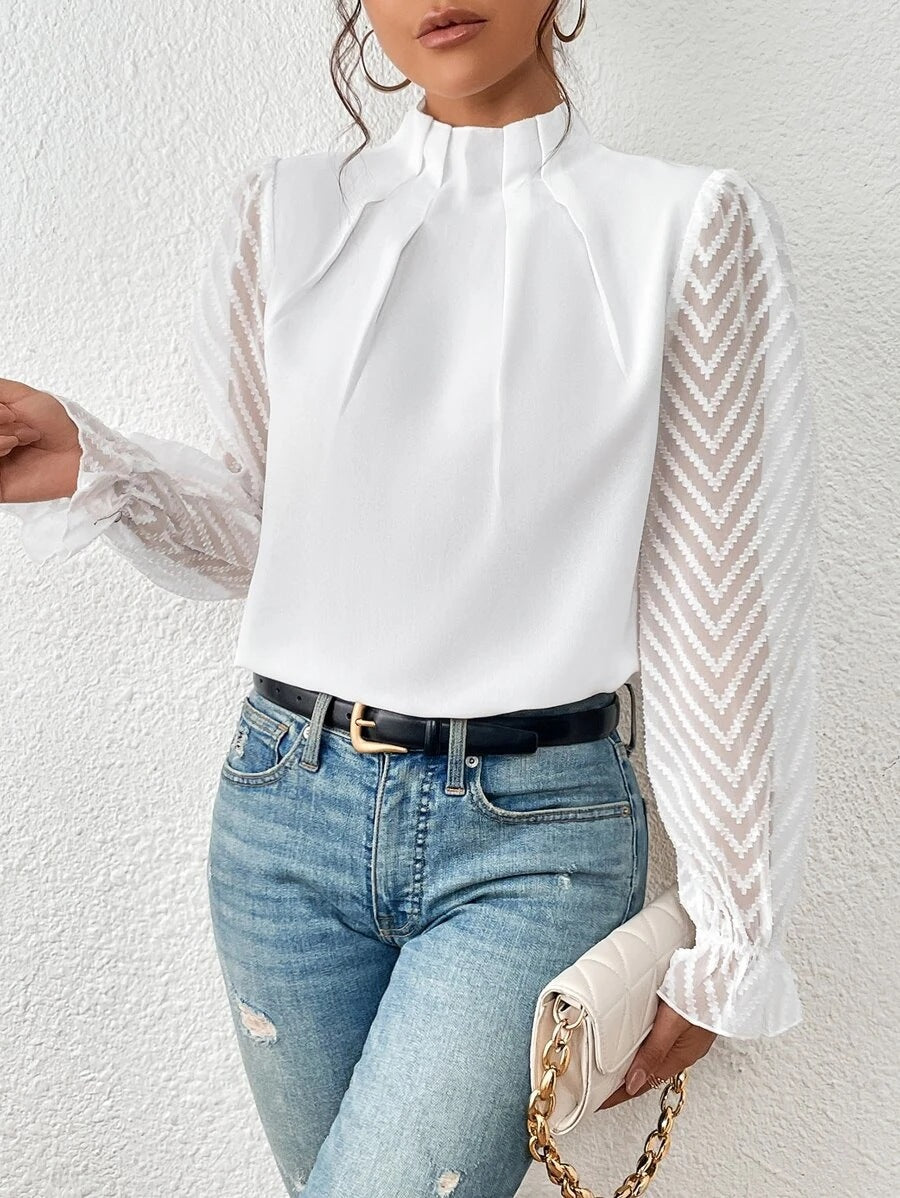 Ashley - Elegant Long-Sleeve Blouse for Women