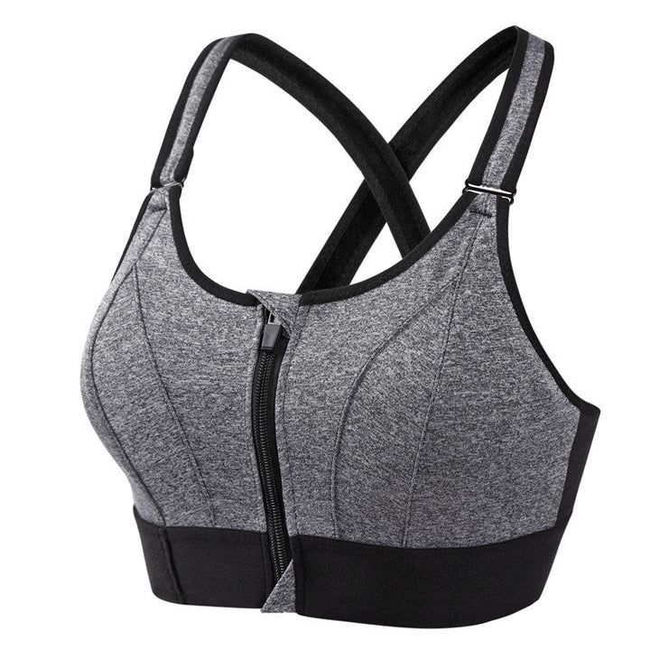 Brassière de sport haut maintien été respirante en polyester fitness running yoga