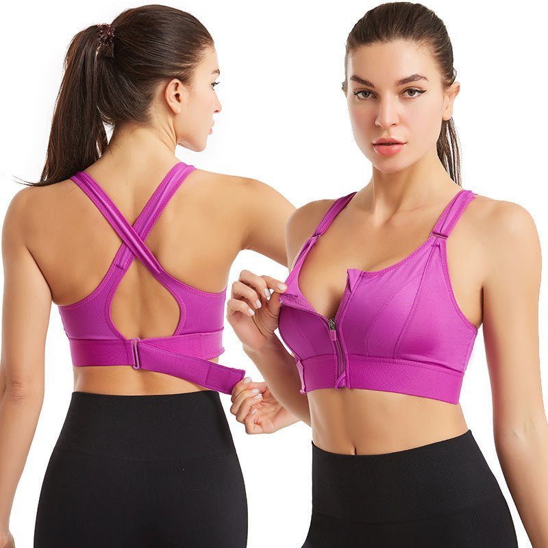 Brassière de sport haut maintien été respirante en polyester fitness running yoga