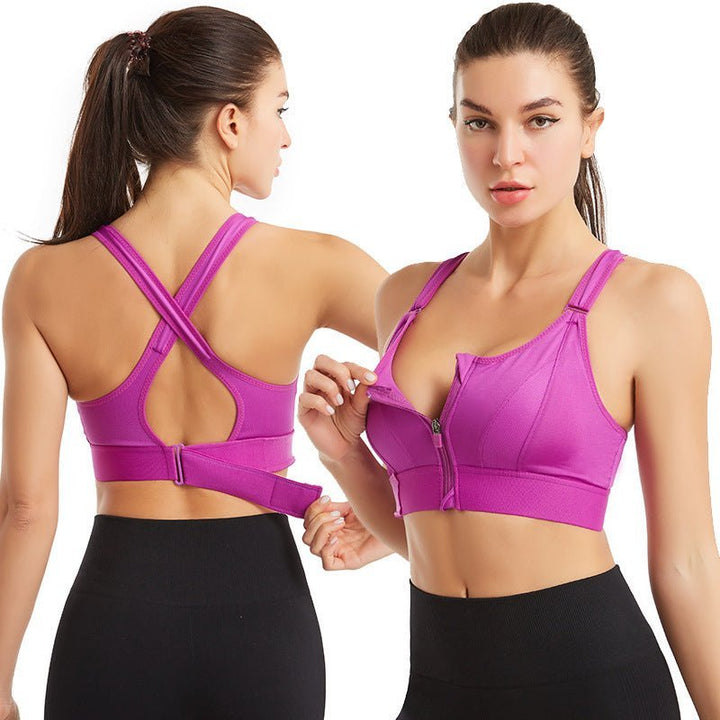 Brassière de sport haut maintien été respirante en polyester fitness running yoga