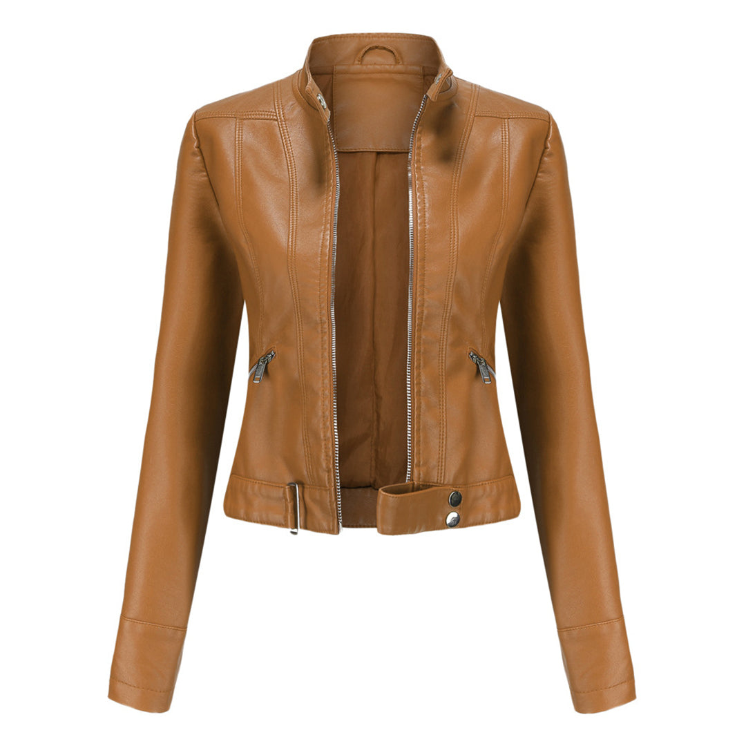 Veste courte en cuir pour femme - OXANA