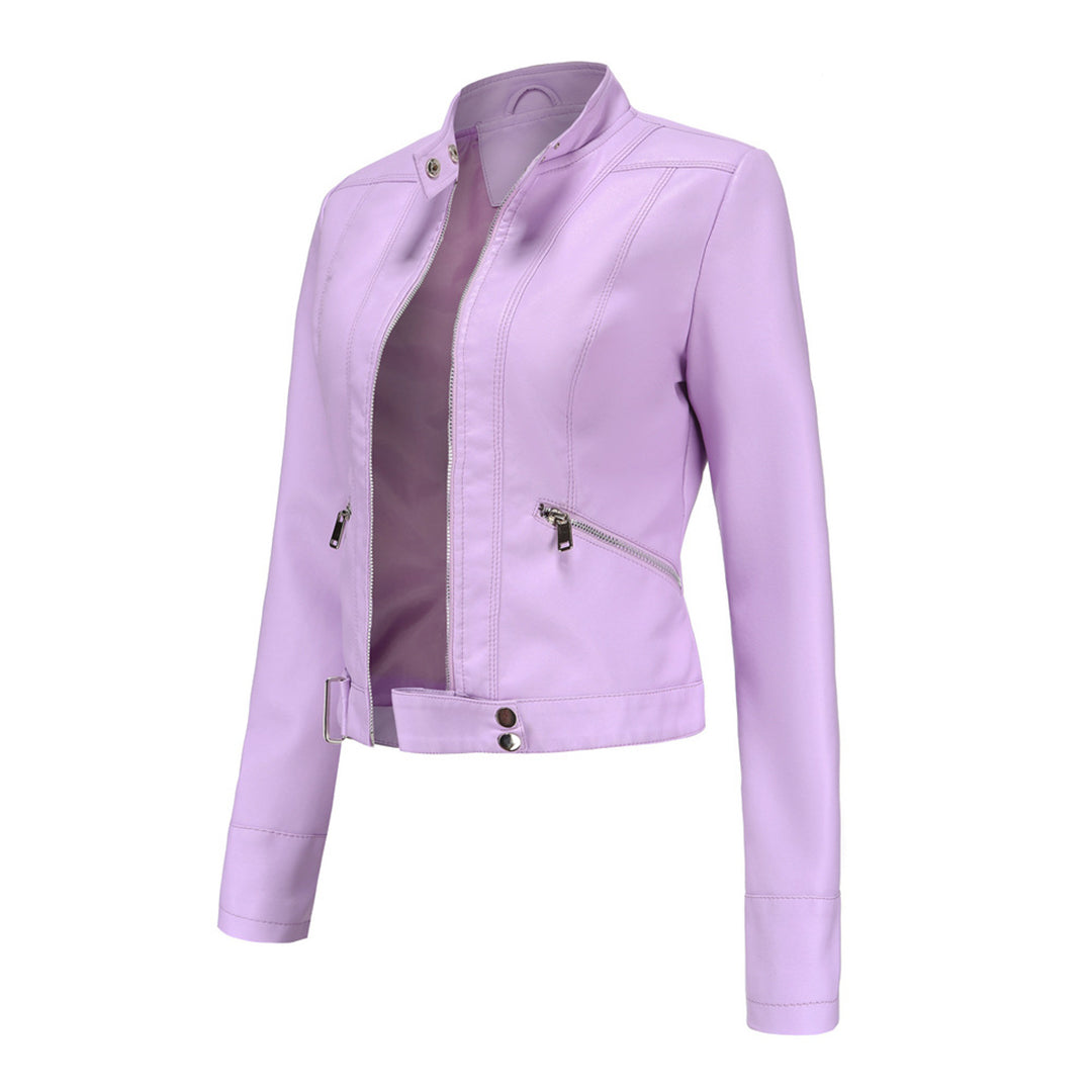 Veste courte en cuir pour femme - OXANA