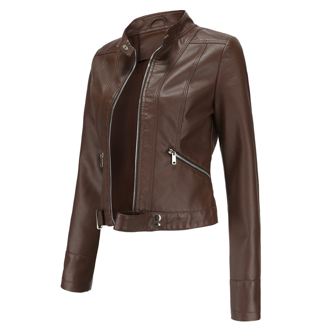 Veste courte en cuir pour femme - OXANA