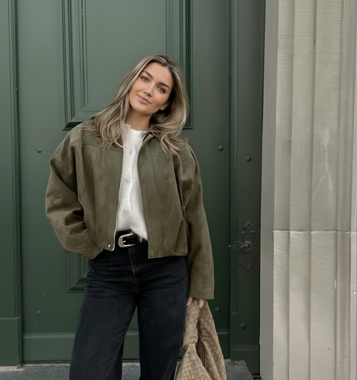 Blouson bomber femme oversize de mi-saison pour l’automne