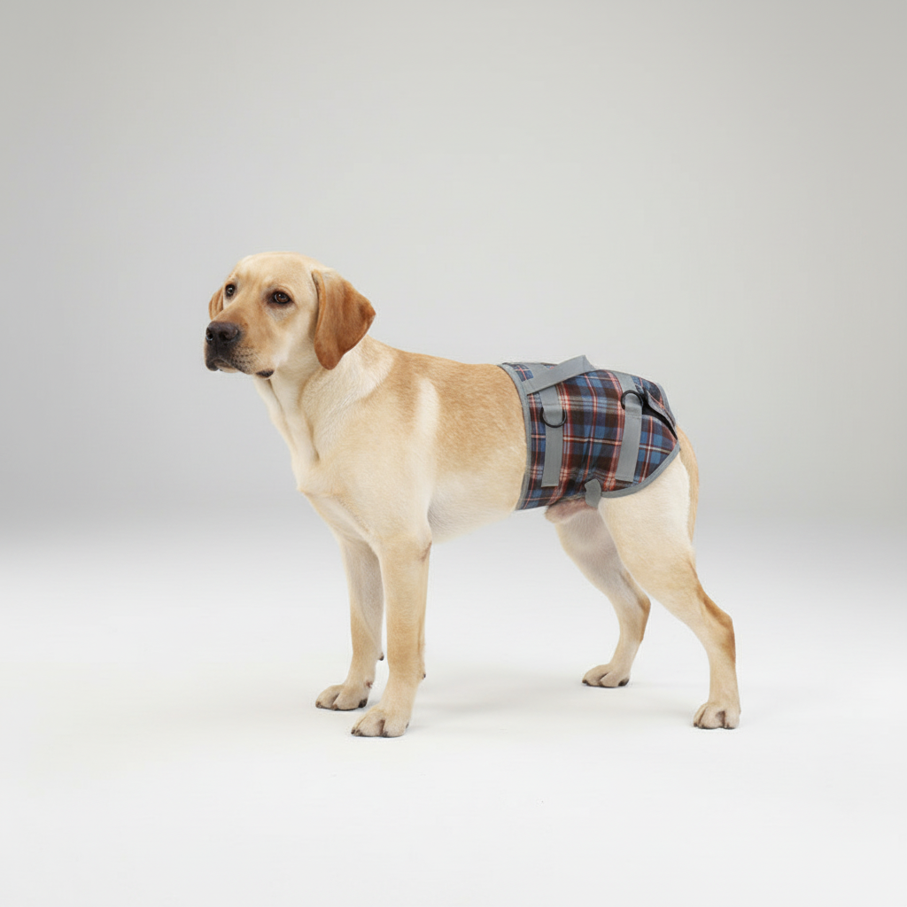 Hátsó lábtámogatós kutyahám, állítható és légáteresztő
