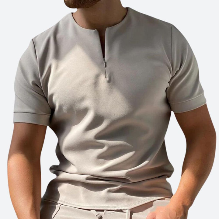 Camiseta con cremallera elegante para hombres - Oscar para un look casual