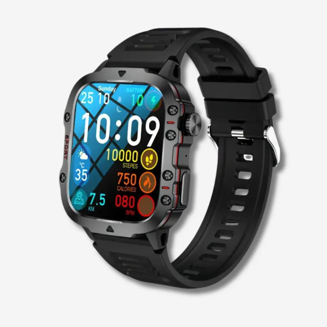 Montre connectée étanche avec suivi d'activité et notifications, longue autonomie de la batterie