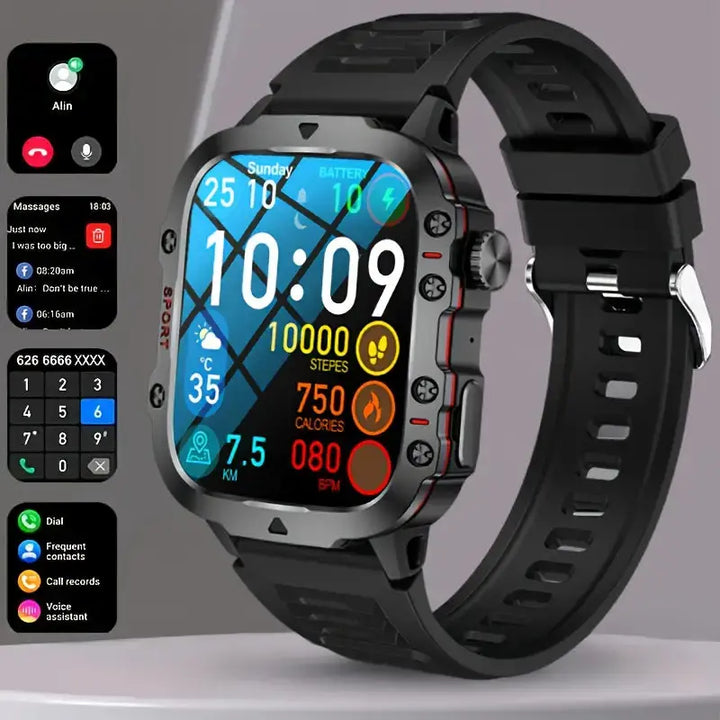 Montre connectée étanche avec suivi d'activité et notifications, longue autonomie de la batterie