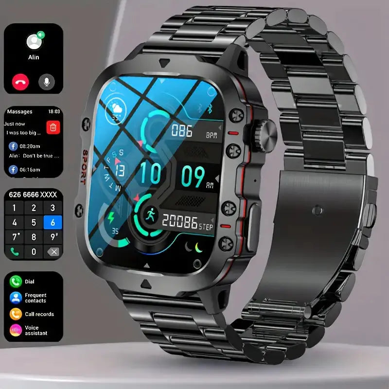 Montre connectée étanche avec suivi d'activité et notifications, longue autonomie de la batterie