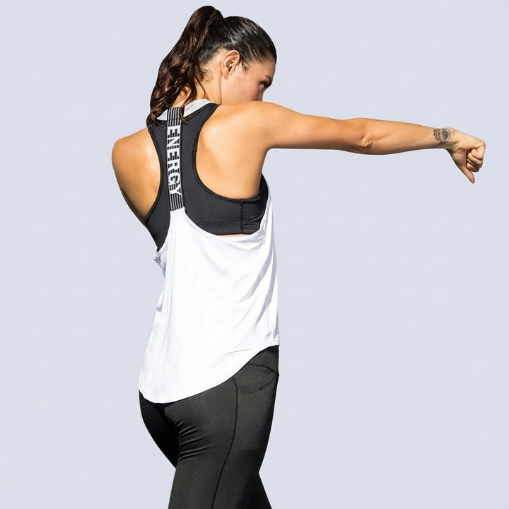T-shirt de sport en élasthanne respirant dos nu été 2026