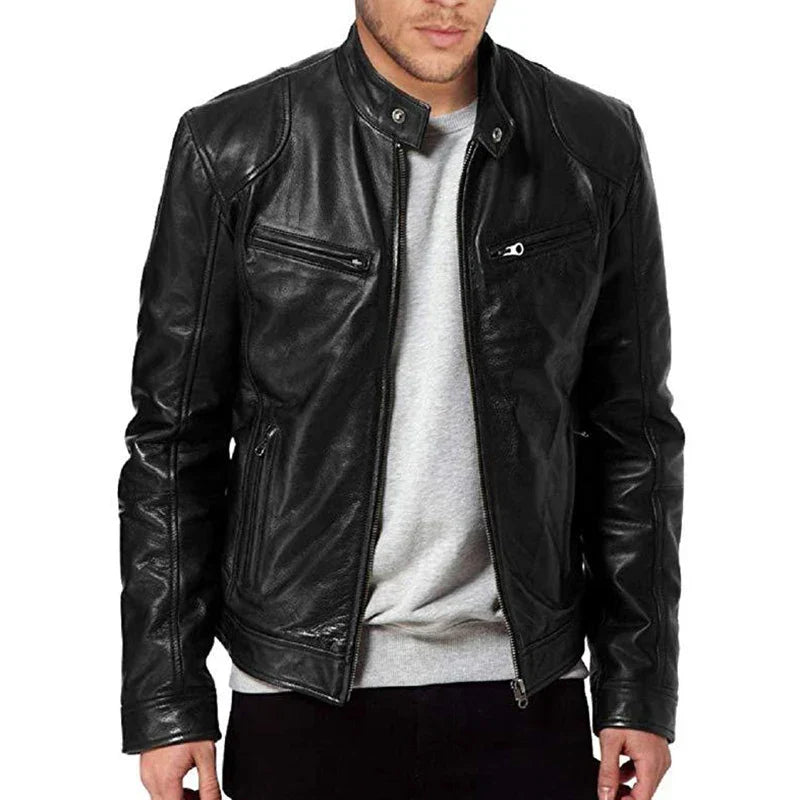 Veste de moto pour femme pour l’automne, veste de mi-saison zippée pour des looks quotidiens