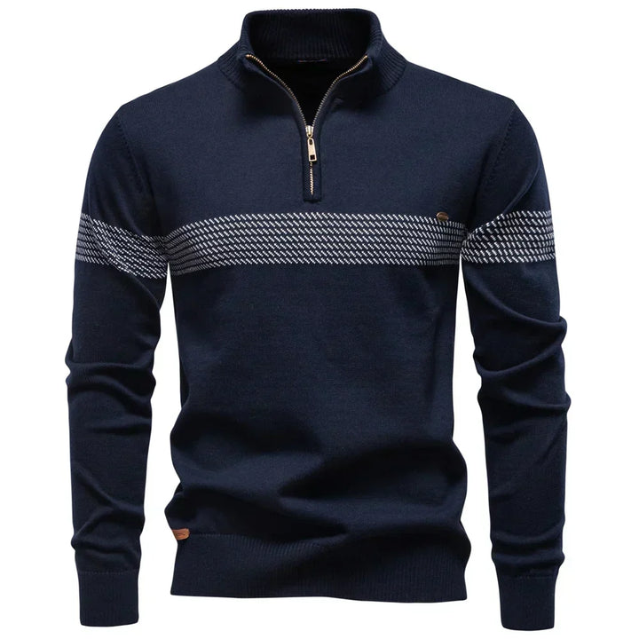 Pull en maille à fermeture éclair courte | Confort et style moderne